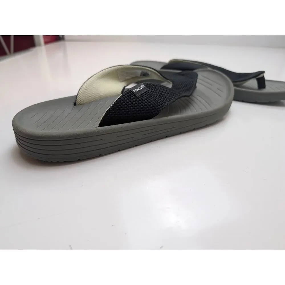 Hey Dude Milo Black Army Flip Flop Thong Sandals Men's Size 15 Comfort